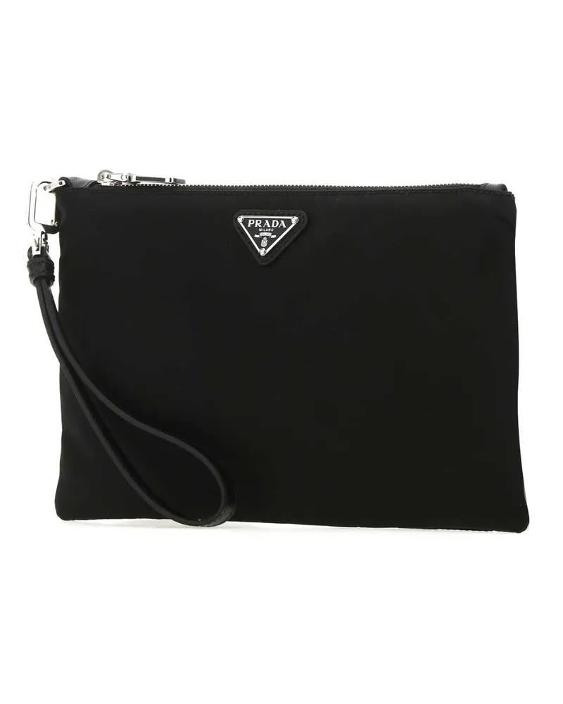 Prada Re-Nylon Clutch — Black Black