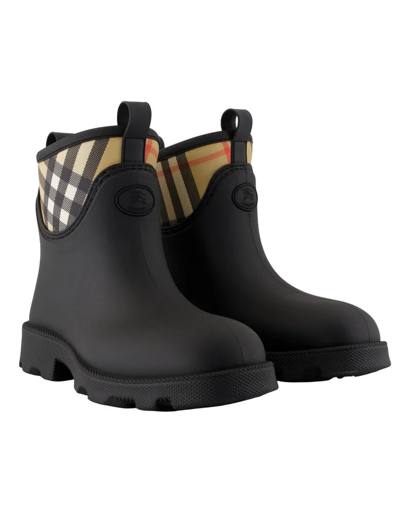 Burberry Women's Marsh Stamp Low Ankle Boots -  Synthetic Black Shoes Black