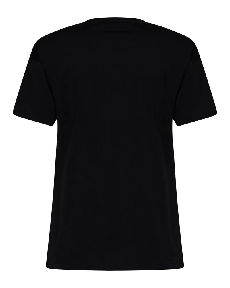 Blumarine Rhinestone-Embellished Trompe-l'œil Top T-Shirt — Black Black