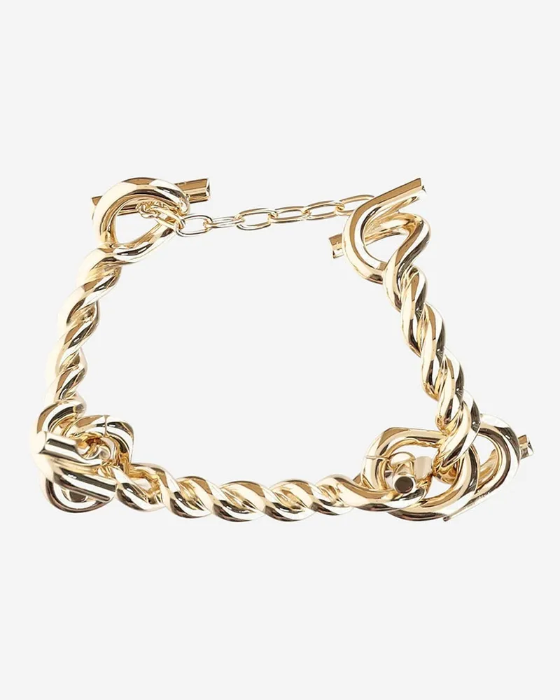 Ferragamo Women's Bracelet Gancini Torchon Gold Brass Gold