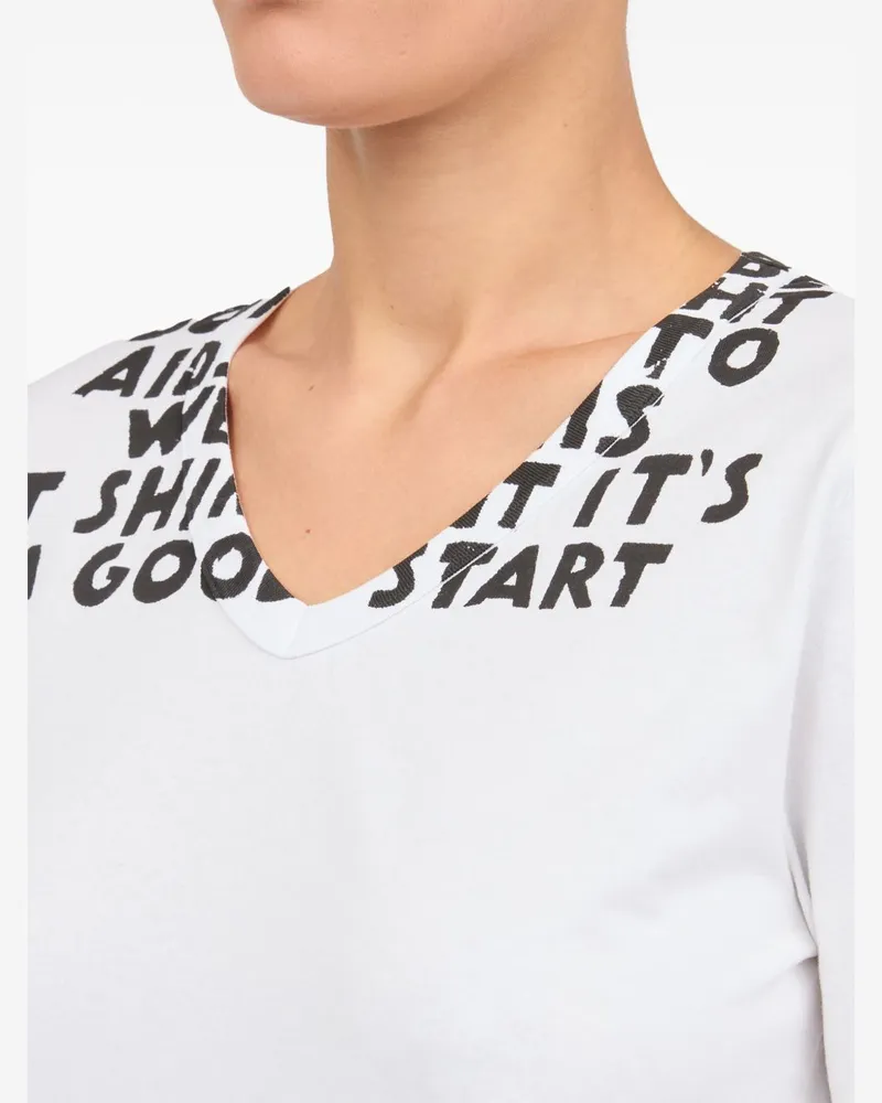 Maison Margiela Stamp-Effect Graphic Print T-Shirt — White White