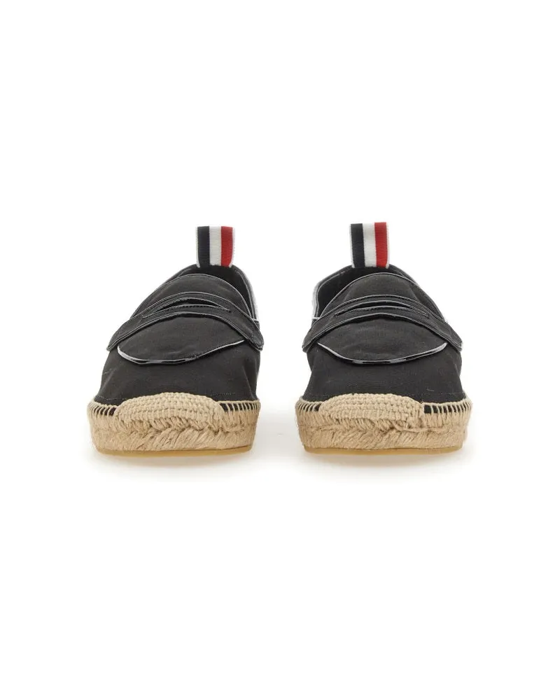 Thom Browne Espadrille Cotton Loafer — Black Black