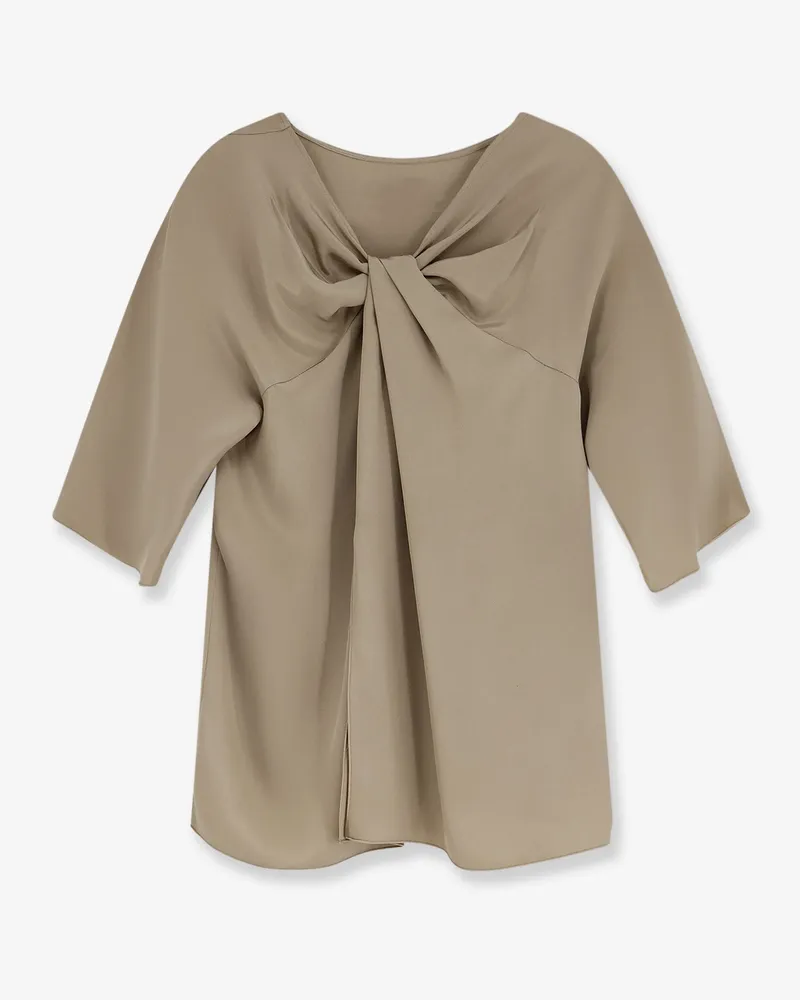 Max Mara Women's Silk Top Beige T-Shirts & Jerseys Beige