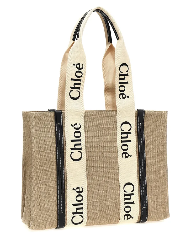 Chloé Women's Beige Calfskin Tote Bag Beige