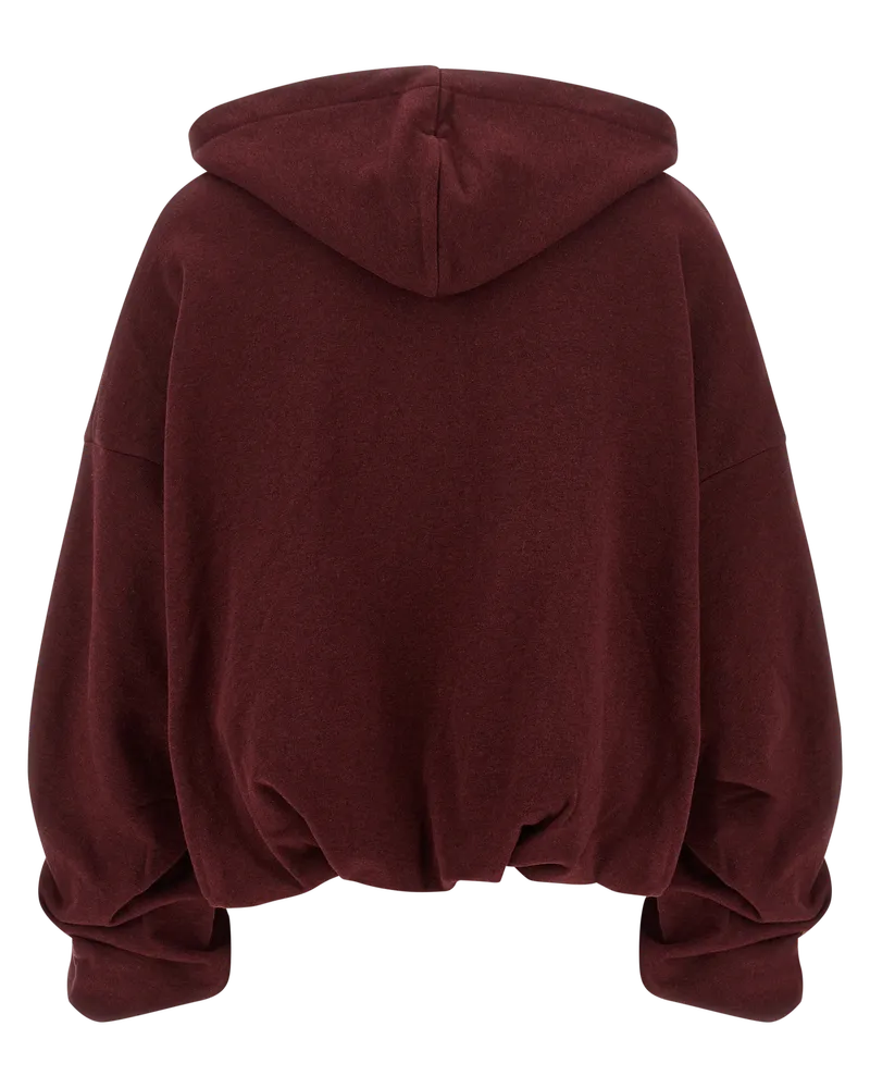 Dries van Noten Women's Bordeaux Cotton Hoodie Clothing Bordeaux