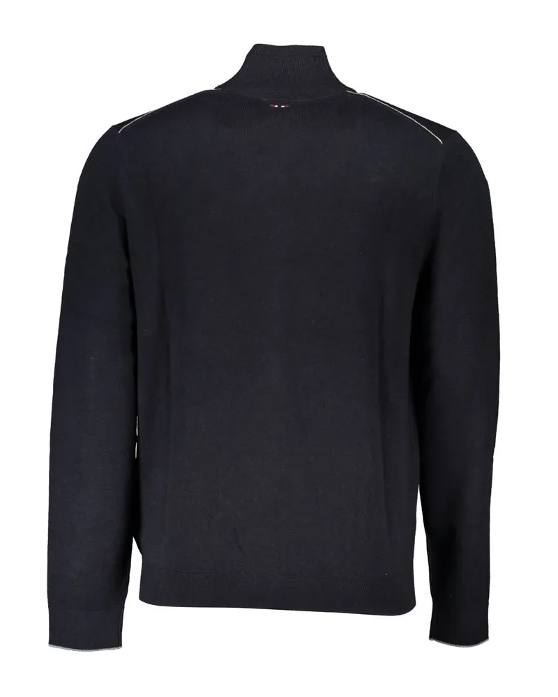 Napapijri Zip-Front Knit Cardigan — Black Black