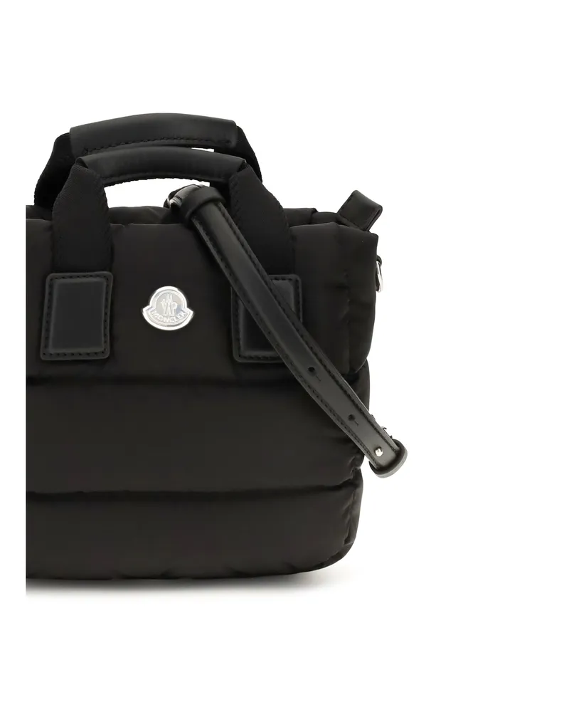 Moncler Women's Handbag Caradoc Mini Quilted Nylon Black Shoulder Bags Black