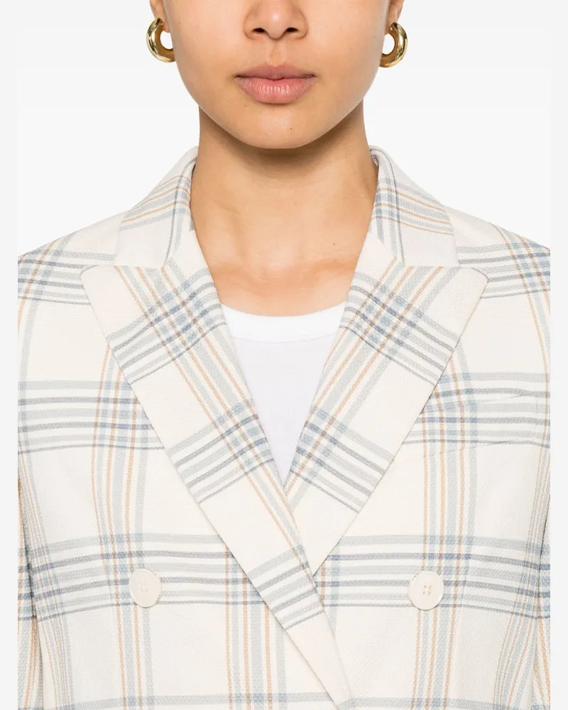 CIRCOLO 1901 Double-Breasted Cotton Blazer — Cream Cream