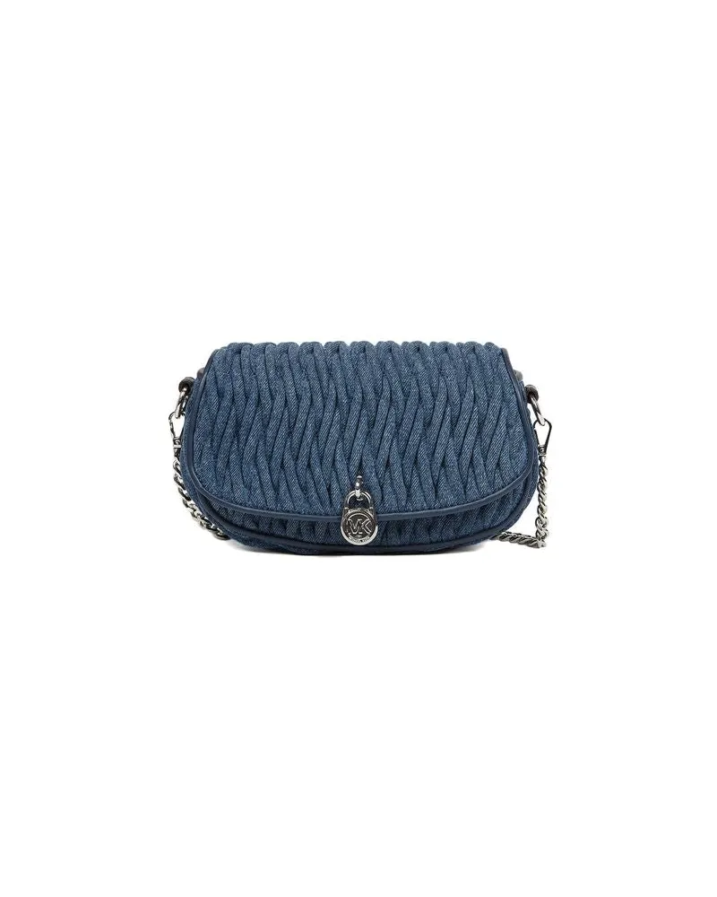 Michael Kors Women's Crossbody Bag Denim Textile Crossbody-bags Blue