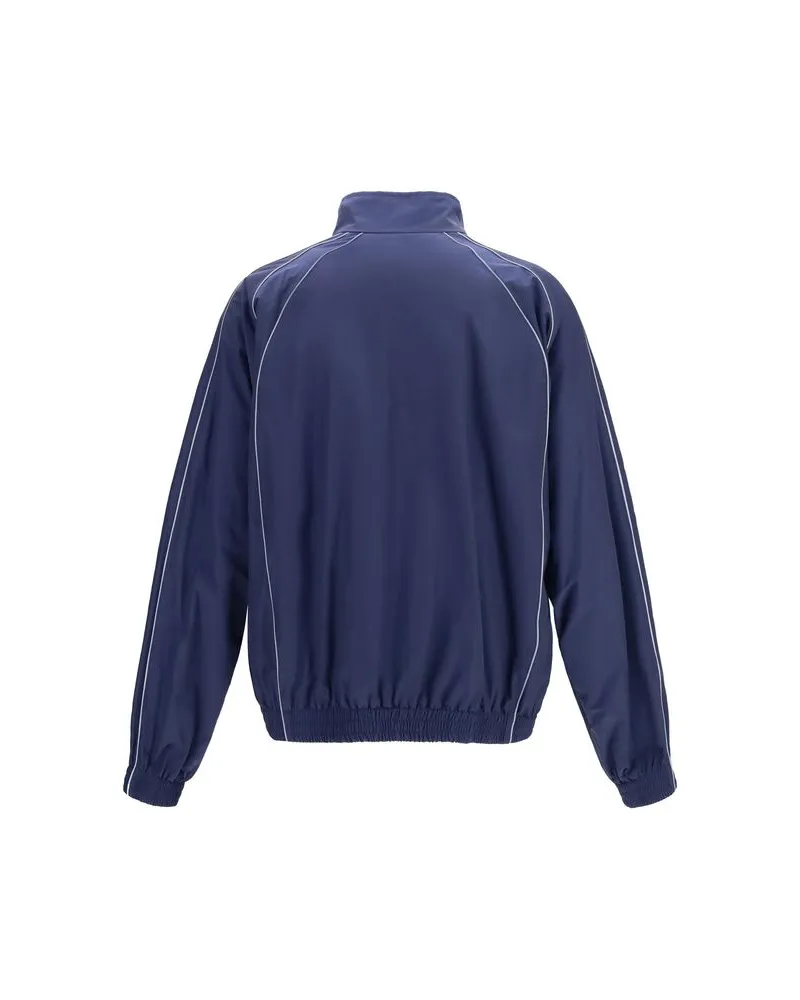 Balenciaga Men's Blue Cotton Shell Jacket Clothing Navy