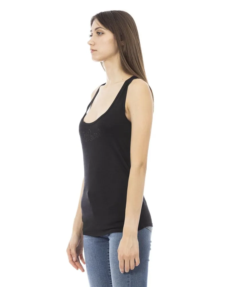Just Cavalli Black Viscose Women Top Black