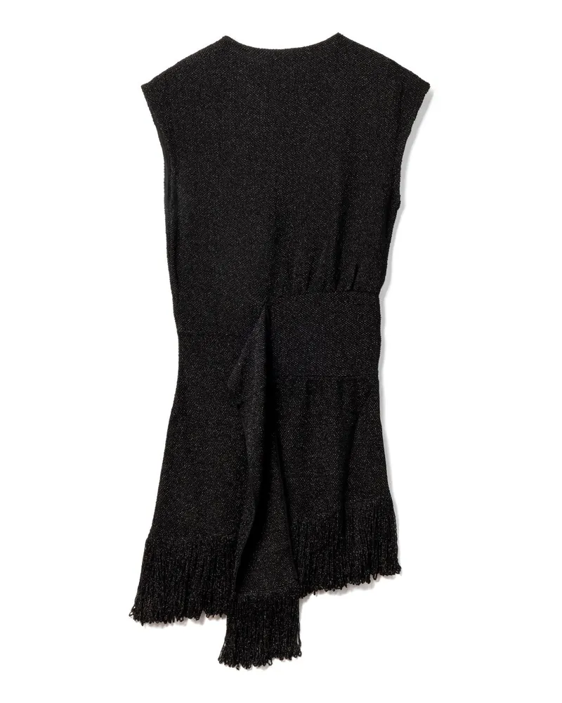 Lanvin Fringe-Trimmed Dress — Black Black