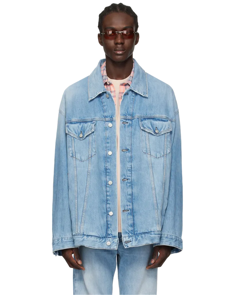 Acne Studios Men's Oversize Unisex Denim Jacket Blue Clothing > Coats Blue