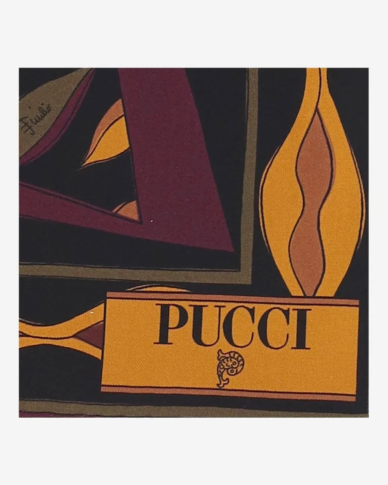 Emilio Pucci Geometric Silk Scarf — Multicolor Multicolor