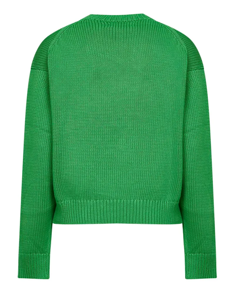 Ralph Lauren Big Pony Intarsia-Knit Sweater — Green Green