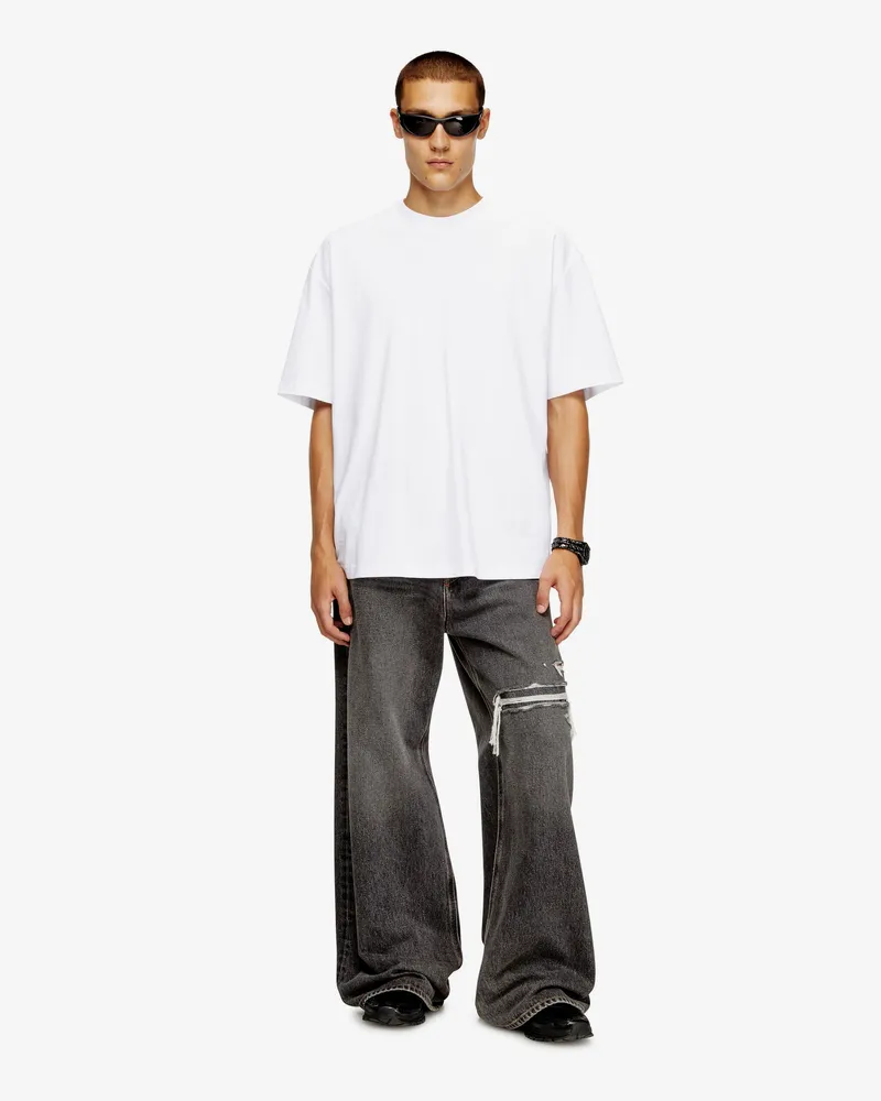 Diesel Men's T-Shirt Megoval-D White Cotton T-Shirts And Polos White