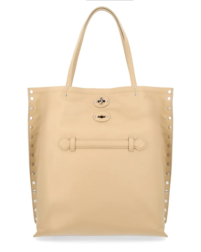 Zanellato Women's Shoulder Bag A Spasso Beige Bovine Leather Beige