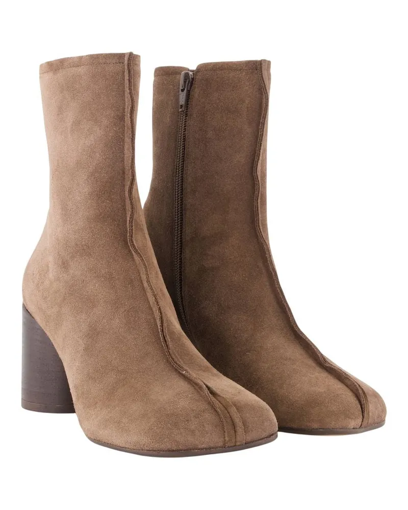 Maison Margiela Women's Ankle Boots -  Leather Brown Calfskin Shoes Ankle-Boots Brown