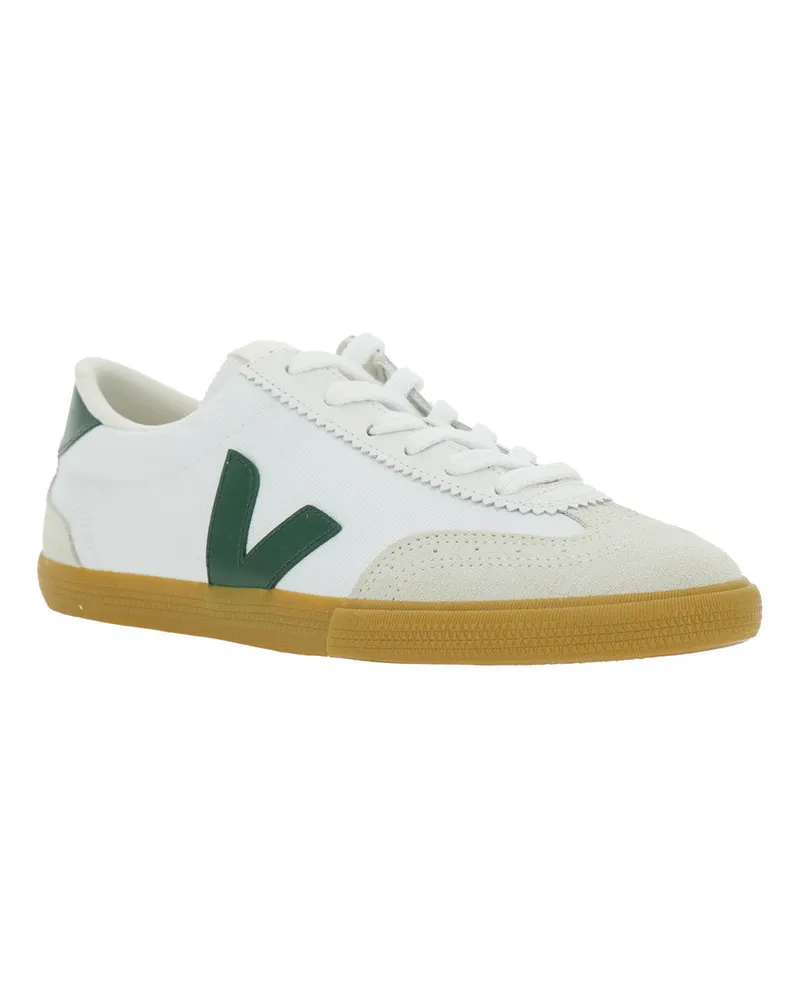 VEJA Unisex Sneakers Volley Low Top White Canvas Trainers White