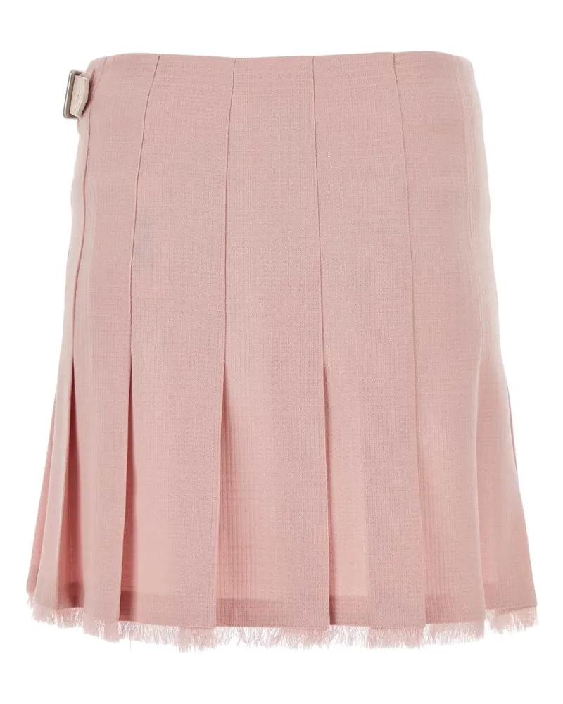Burberry Women's Pink Wool Mini Skirt Cameo Exterior: Gonne Pink