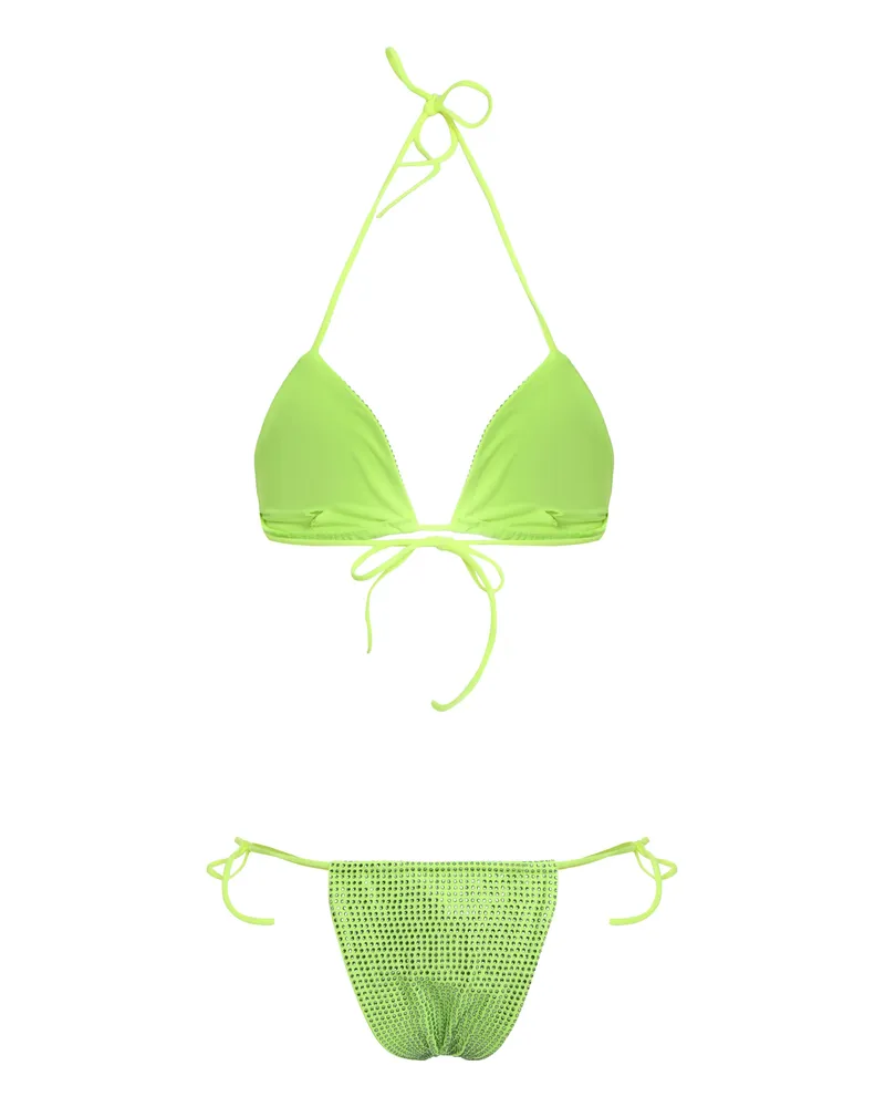 SANTA Brands Women's Two-Piece Light Green Swimsuit Other Fibers Bikinis Light