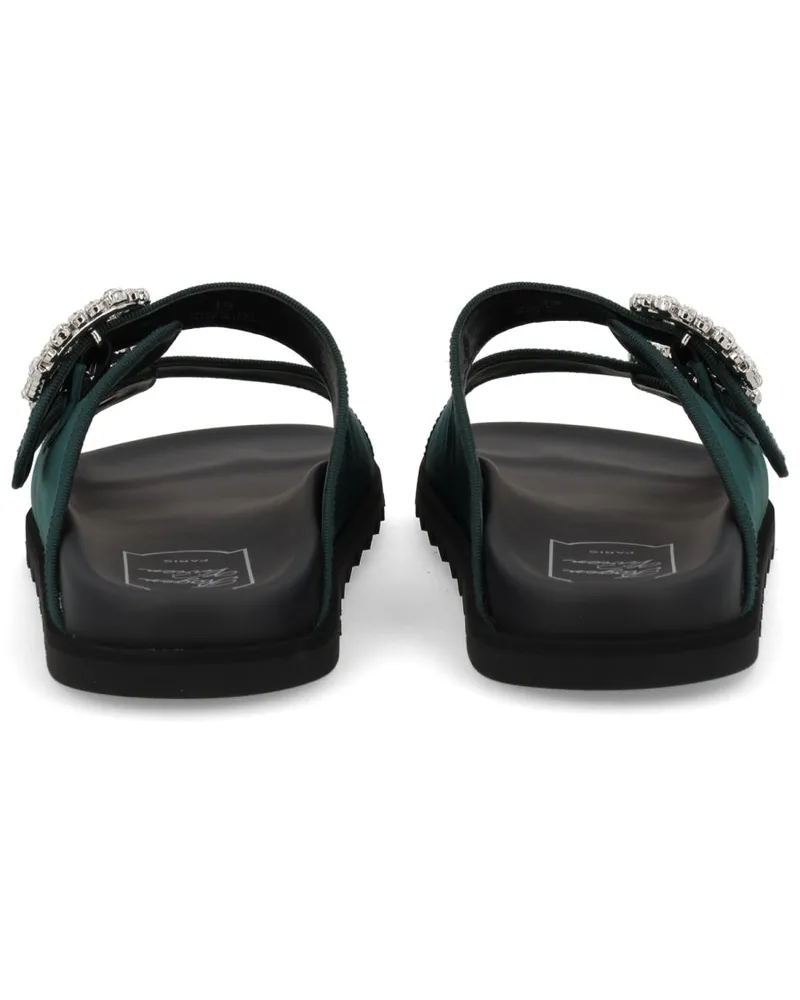 Roger Vivier Slidi Viv Sandal — Green Green