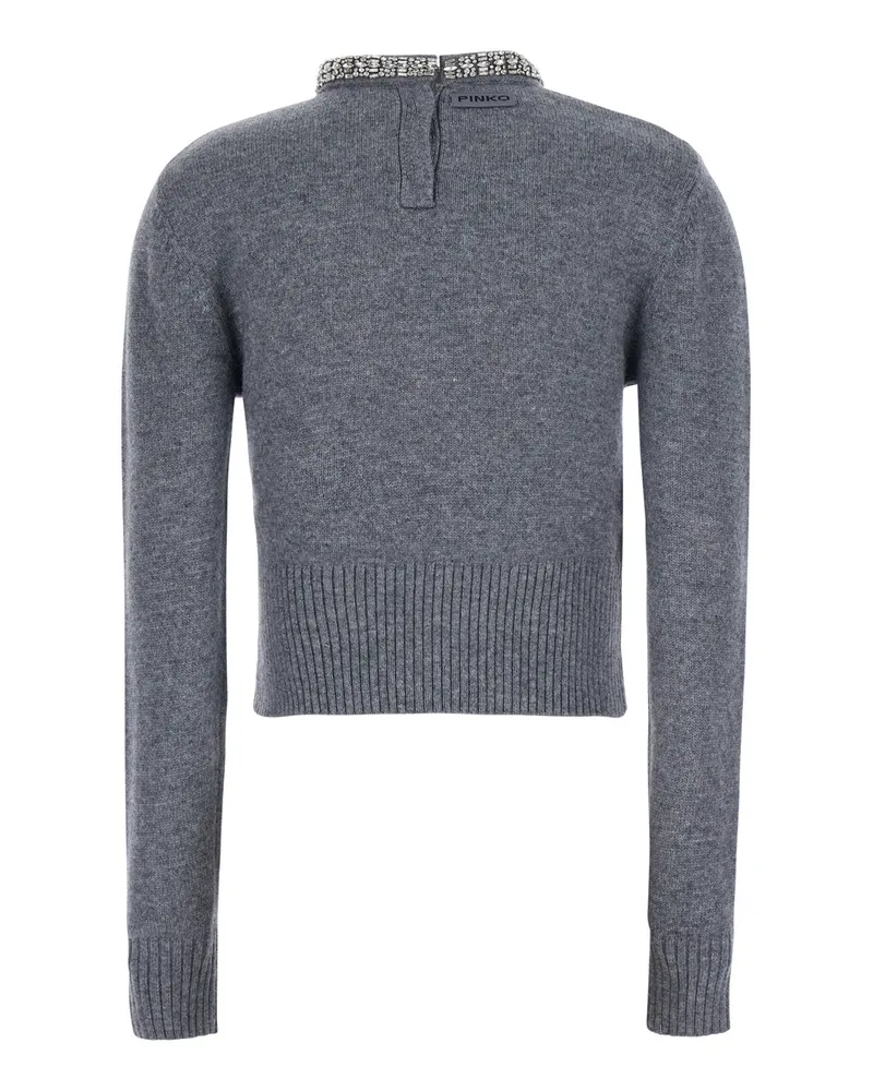 Pinko Women Sweater Berlin Grey Wool Jumpers Gray