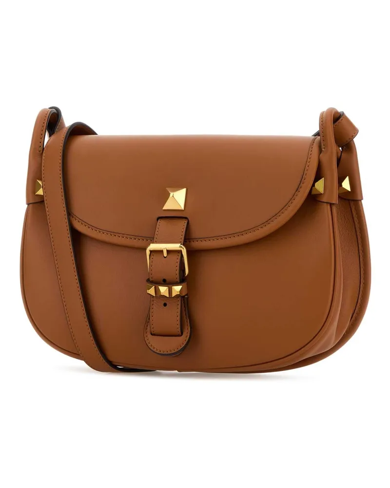 Valentino Garavani Women's Flaneuse Crossbody Bag Caramel Calf Leather Brown