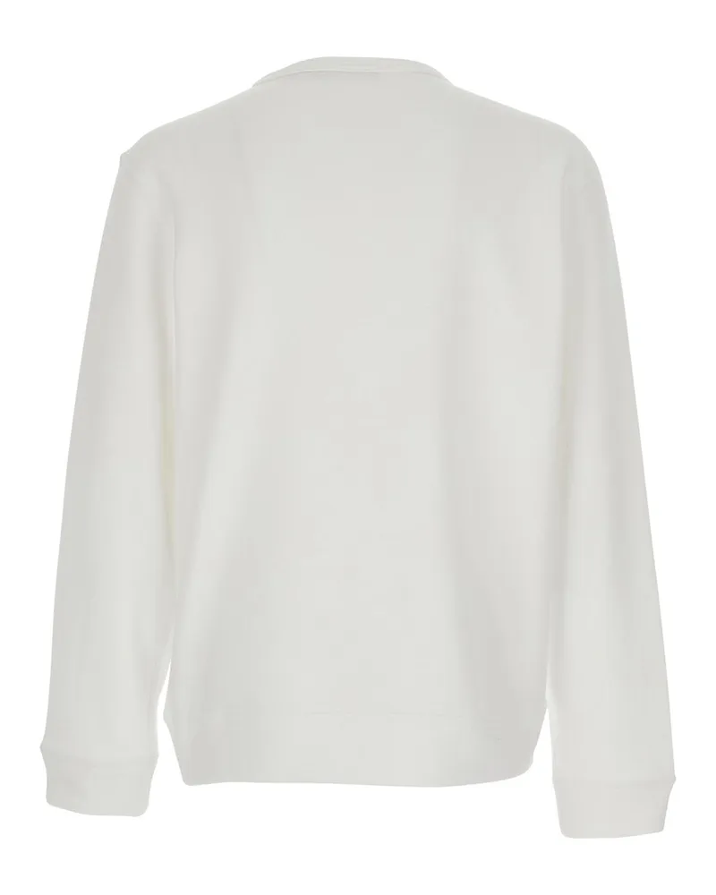 Ralph Lauren Men's Crewneck Sweatshirt, White Cotton Sweatshirts Sweater White