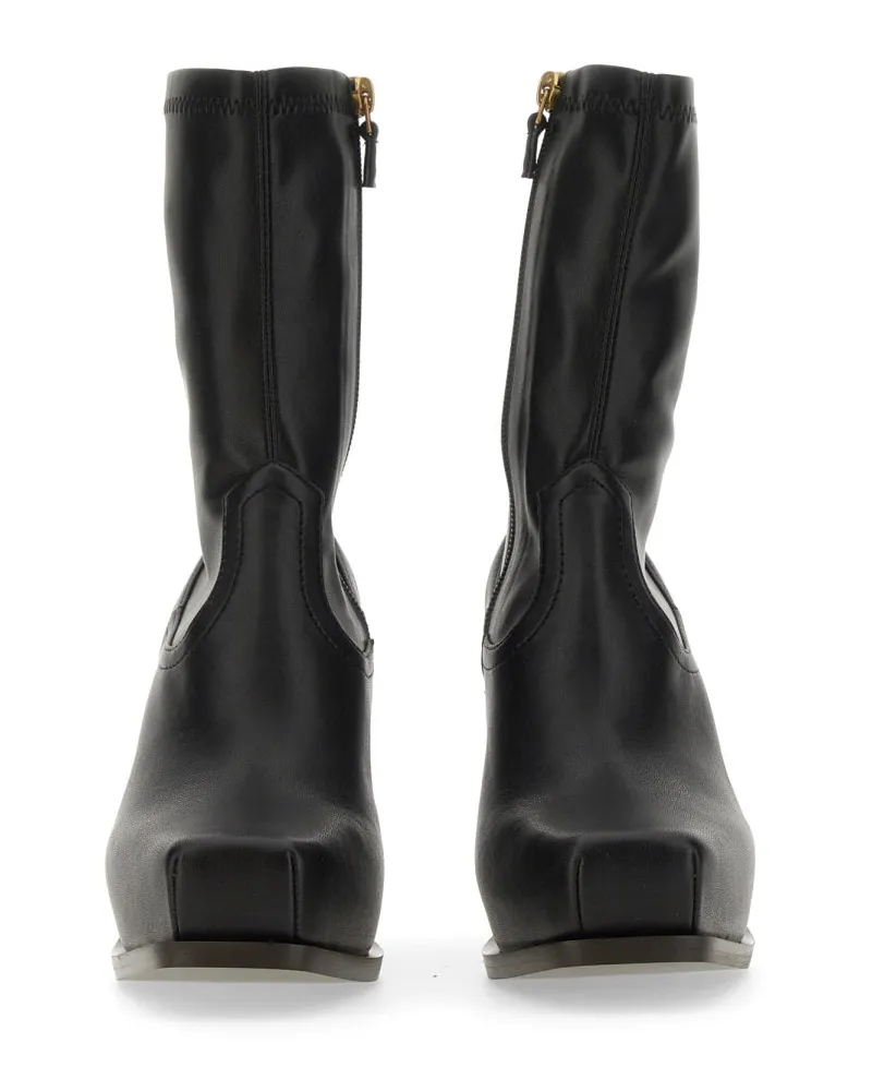 Stella McCartney Faux Leather Cowboy Boots — Black Black
