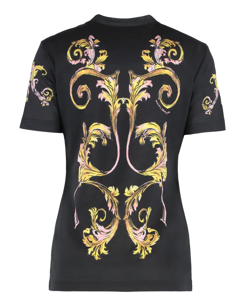 Versace Jeans Women's Cotton Crew-Neck T-Shirt Black T-Shirts & Jerseys Black