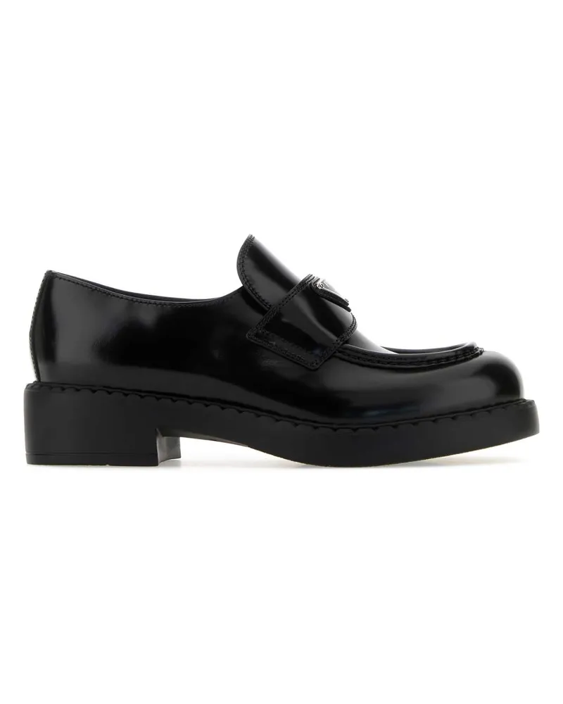 Prada Vitello Leather Loafer — Black Black