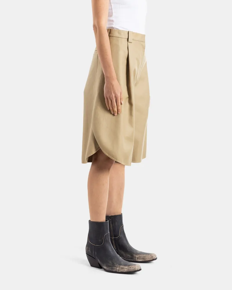 Balenciaga Women's Tulip Beige Bermuda Shorts Beige
