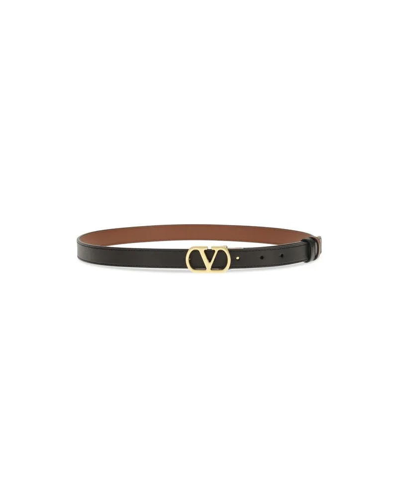 Valentino Garavani Women's Black Lamb Ovis Aries Regular Belt Black