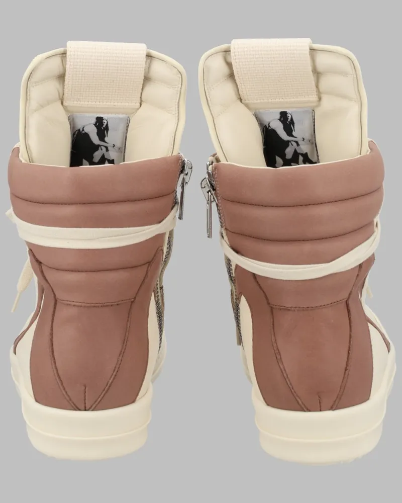 Rick Owens Geobasket Sneakers — White White