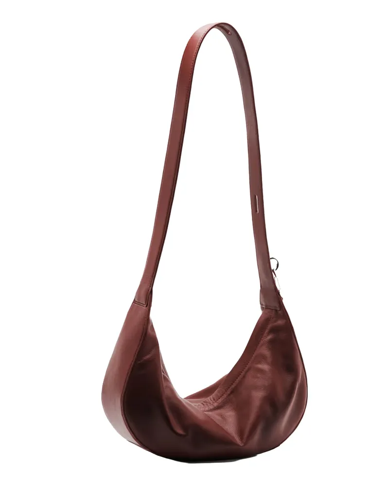 Patrizia Pepe Women's Shoulder Bag New Moon Medium Leather Hot Brown Calfskin; Lining: Polyester Brown