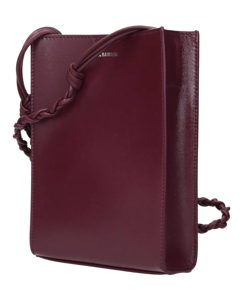 Jil Sander Women's Purple Leather Crossbody Bag Purple