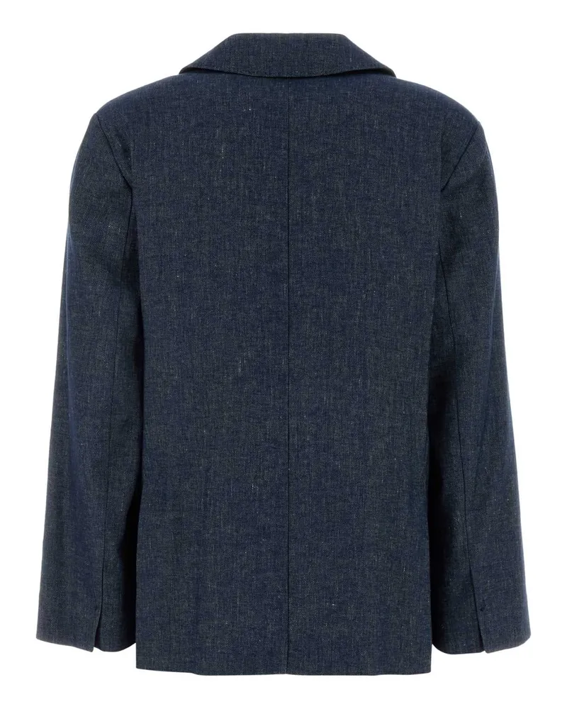 Max Mara Women's S Maxmara Blazer Navy Cotton Linen Elastane Blazers Navy
