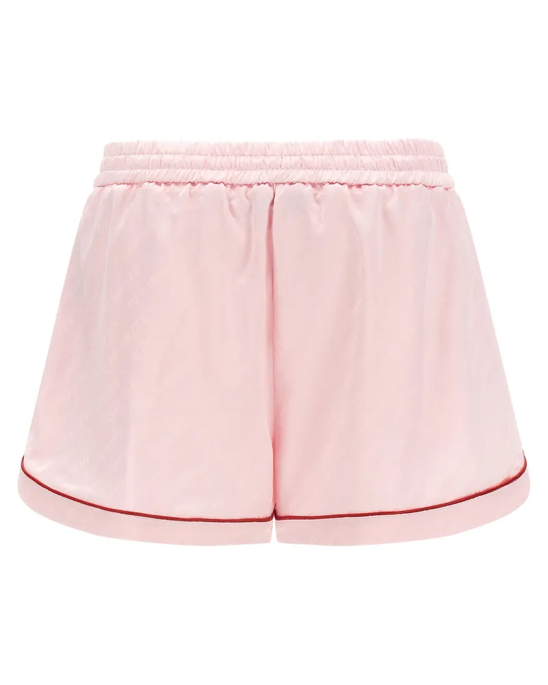 OFF-WHITE Jacquard Satin Pajama Shorts — Pink Pink