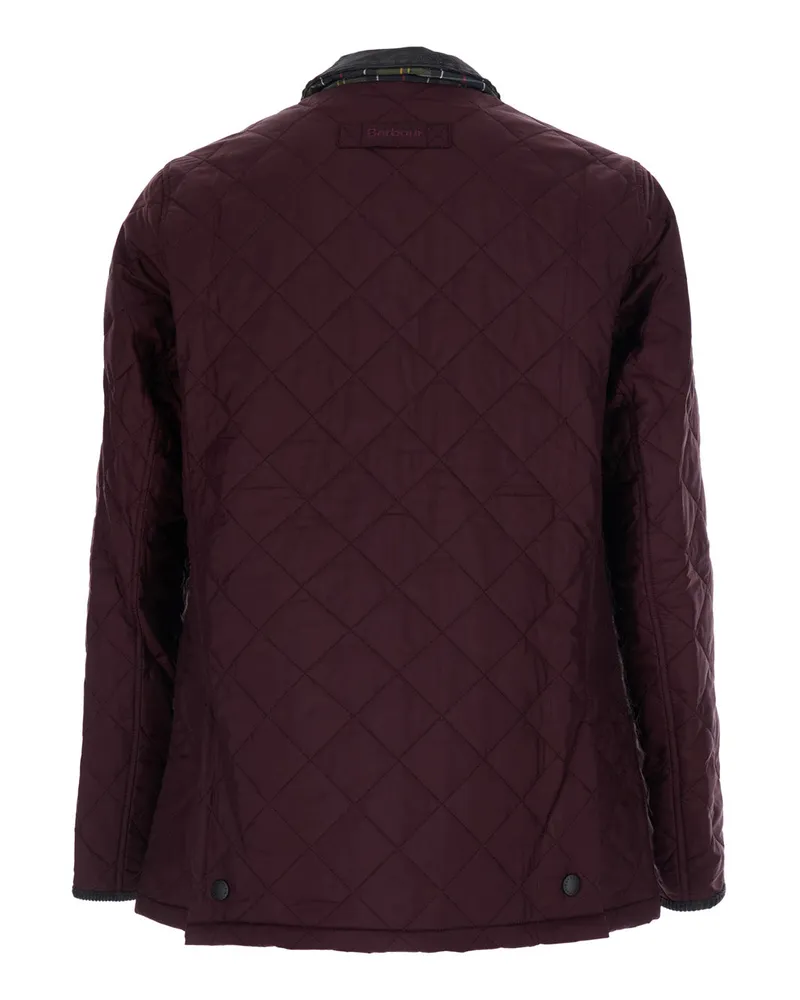 Barbour Quilted with Velvet Collar Jacket — Burgundy Burgundy
