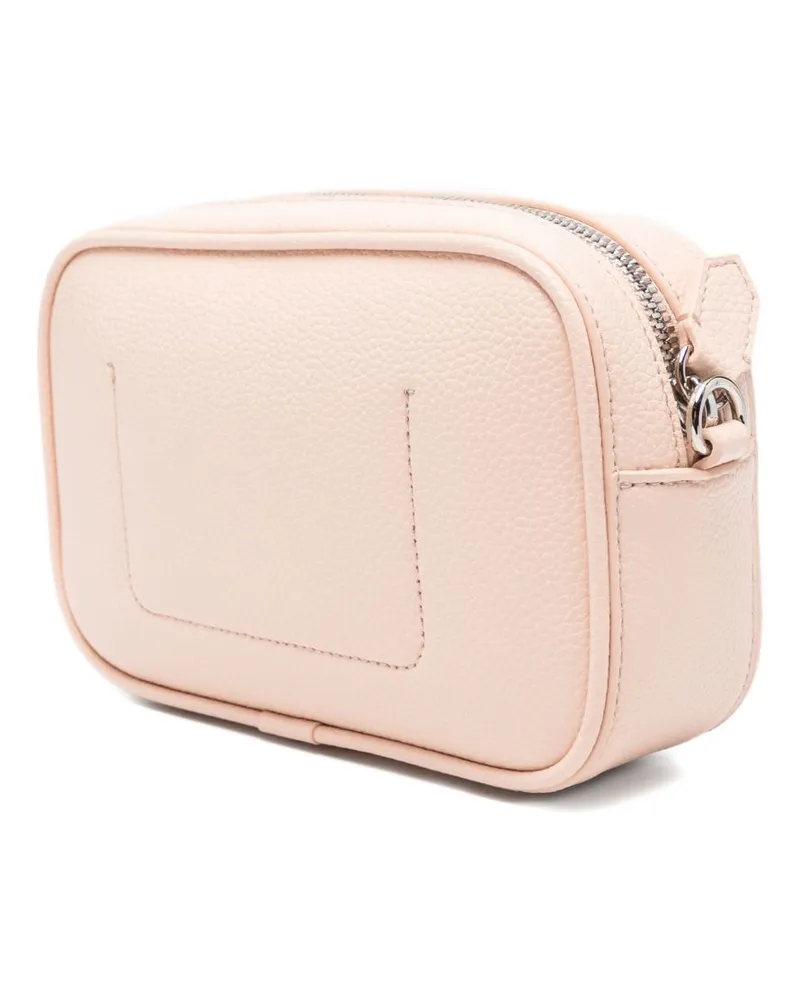 Emporio Armani Logo-Embossed Leather Crossbody Bag — Pink Pink