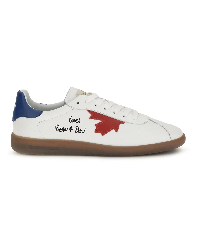 Dsquared2 Men's Sneakers Rebels White-Blue-Red Trainers White/blue/red White