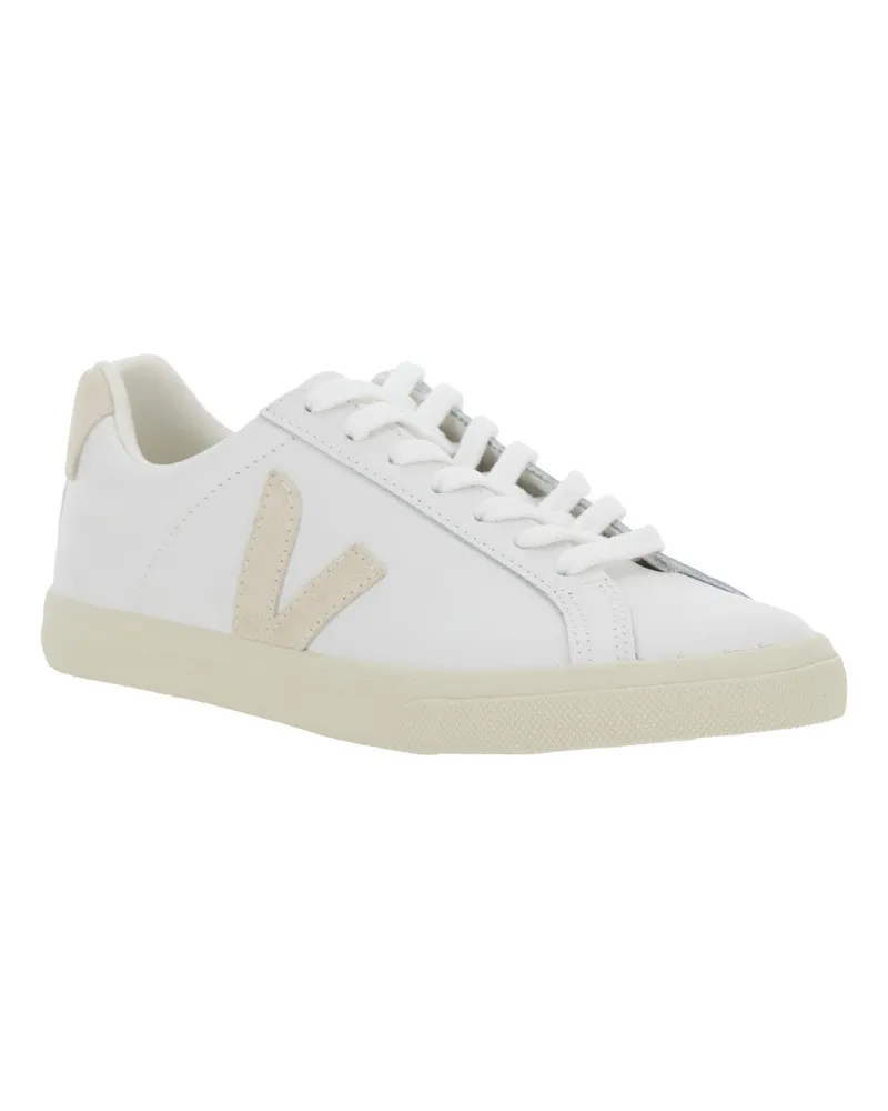 VEJA Unisex Low Sneakers Esplar White Leather Trainers White