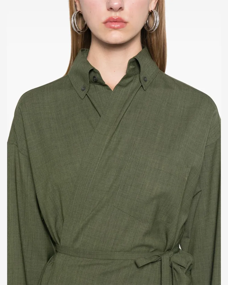 Fabiana Filippi Women's Wrap Maxi Dress Aw24 W Olive
