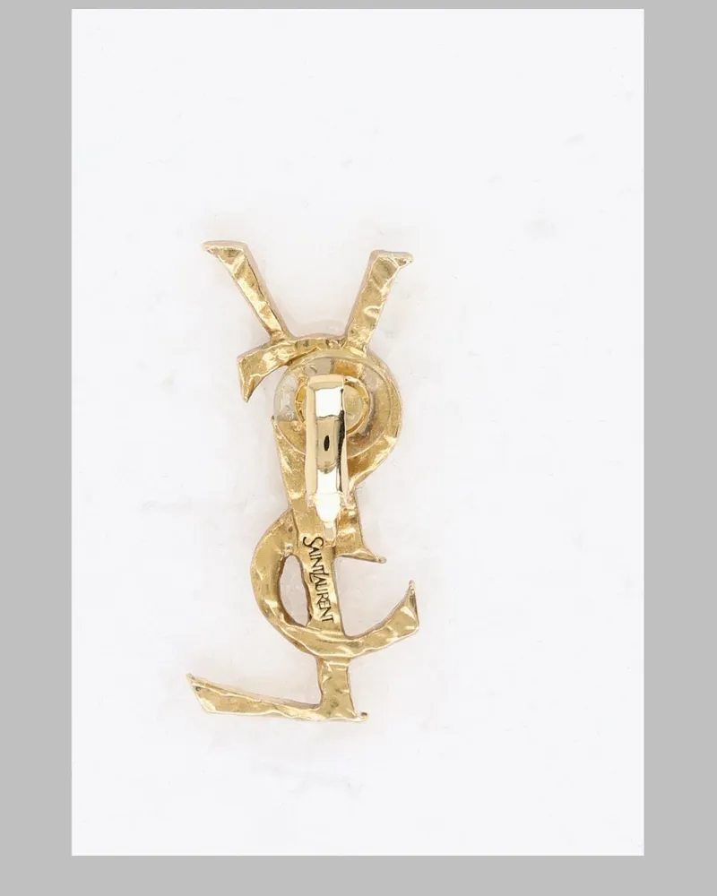 Saint Laurent Cassandre Earrings — Gold Gold