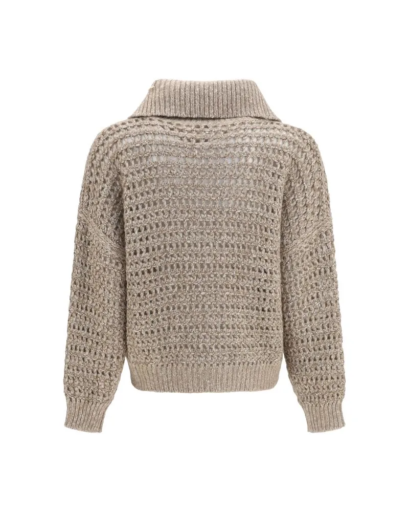 Brunello Cucinelli Cashmere Cardigan — Grey 