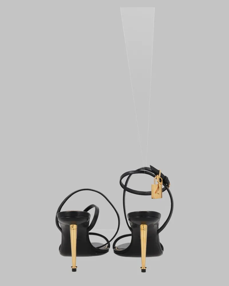 Tom Ford Pointed Leather Sandals — Black Black