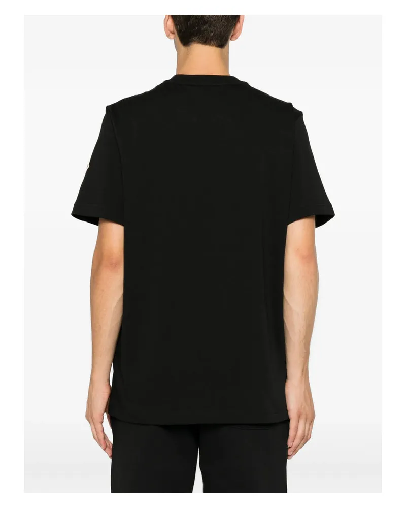 Moncler Logo-Print Crew Neck T-Shirt — Black Black