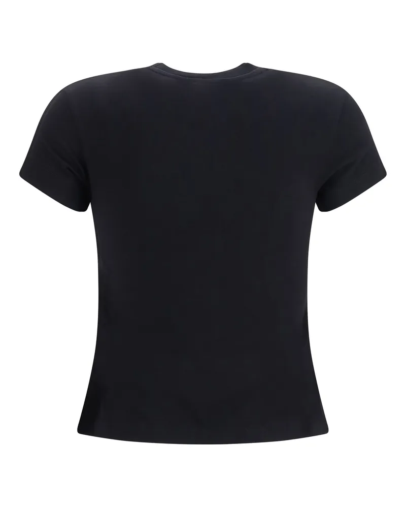 OFF-WHITE Women Printed T-Shirt Black-White Cotton; Elastane T-Shirts And Polos Black