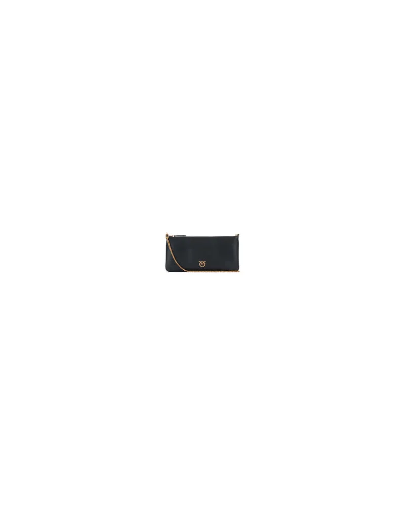 Pinko Women's Horizontal Flat Vitello Seta Z99q Borse A Mano Bag Black